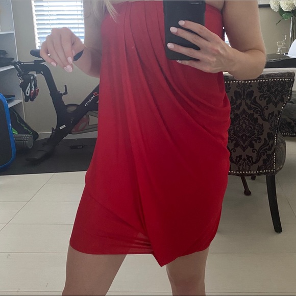 Cut 25 by Yigal red strapless dress - Picture 6 of 12